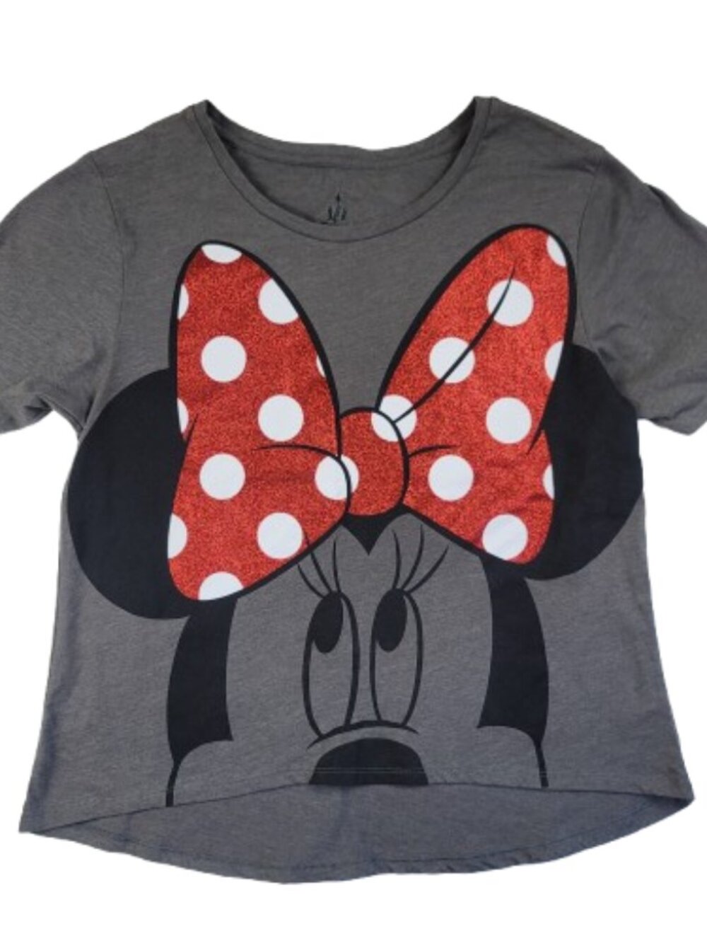 Disney Parks Minnie Mouse Bow Graphic Tee Womens XL Gray Disney Shirt